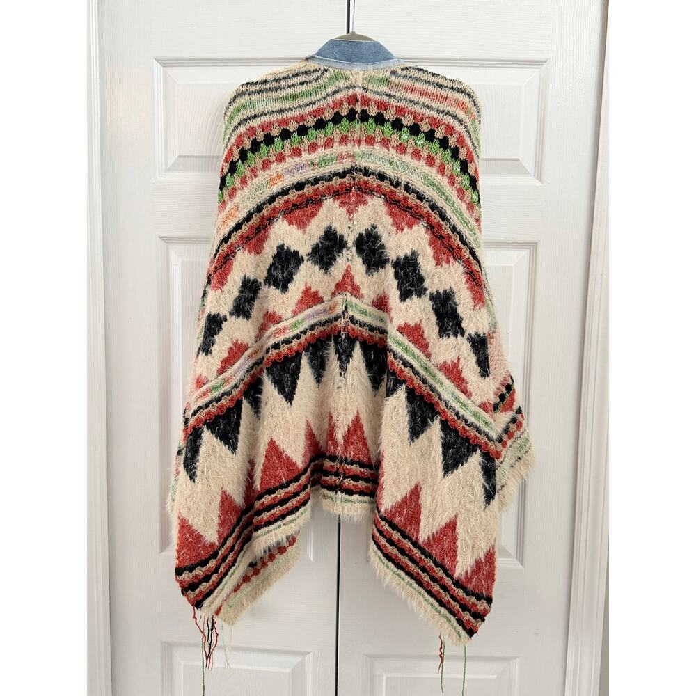 Awesome Free People Running Wild Poncho Cardigan Medium Large New - Picture 8 of 11